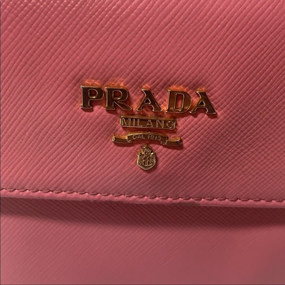 Prada Pink Saffiano Leather Compact Wallet - Picture 3 of 12